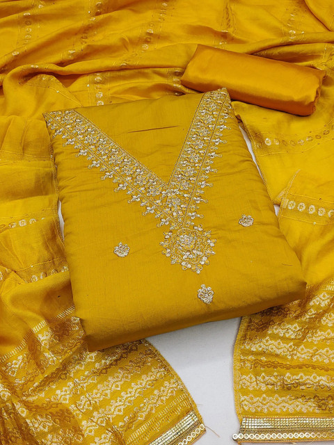 Dhaaga Ghar Embroidered Unstitched Dress Material