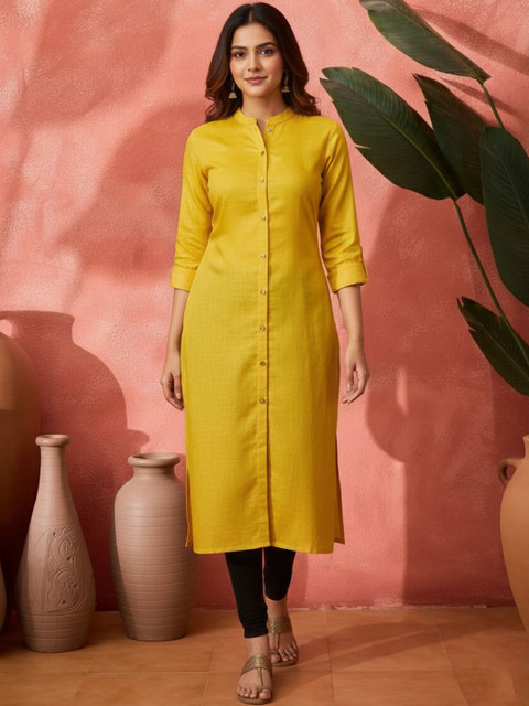 Sangria Mandarin Collar Straight Kurta