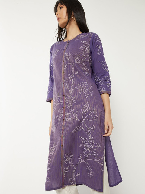 max Women Printed Sequinned Kurta