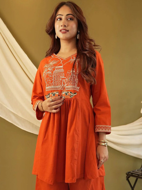 SHOPLANCE Embroidered Tunic With Trousers Co-Ords - Image 3