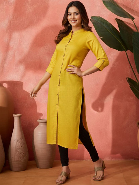 Sangria Mandarin Collar Straight Kurta - Image 3