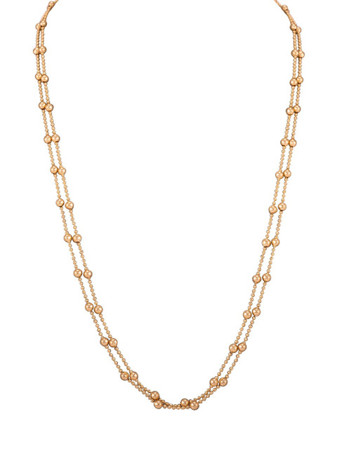 QUERALT Brass Gold-Plated Layered Necklace
