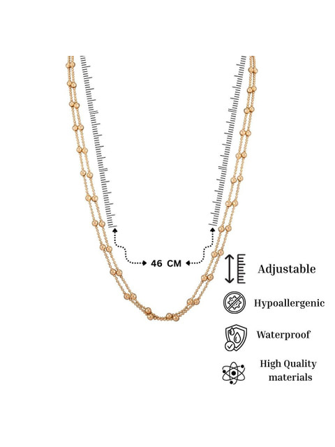 QUERALT Brass Gold-Plated Layered Necklace - Image 2