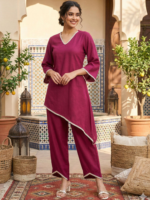 HERE&NOW V-Neck Tunic & Trousers Co-Ords