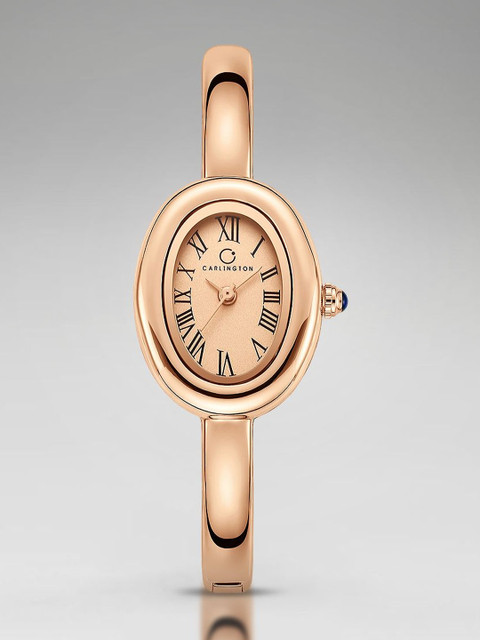 CARLINGTON Women Dial & Stainless Steel Straps Analogue Watch Diva 122 Rose Gold