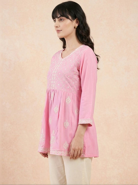 all about you Embroidered Ethnic Cotton Top - Image 7