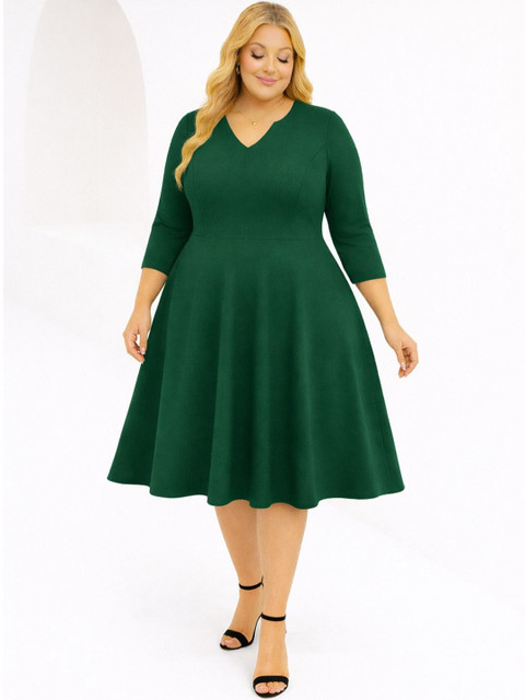 AMEEZA Fit & Flare Midi Dress