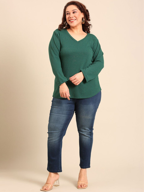 The Pink Moon Women Striped V-Neck T-shirt - Image 5