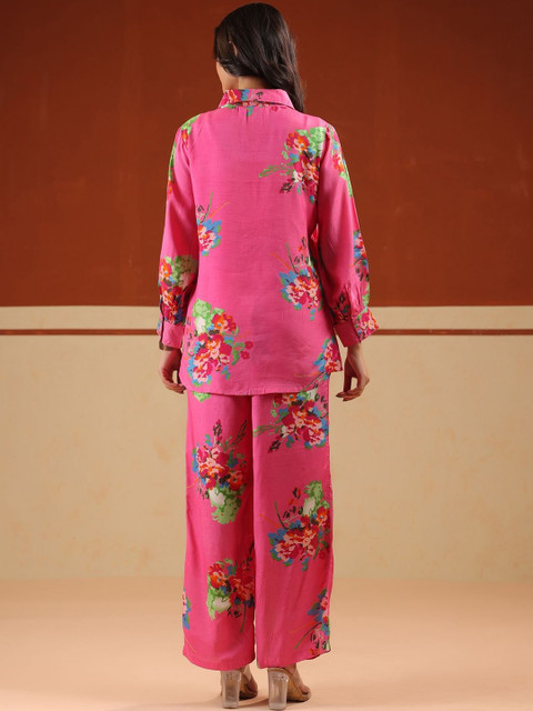 SANSKRUTIHOMES Printed Shirt Collar Shirt & Trousers Co-Ords - Image 6