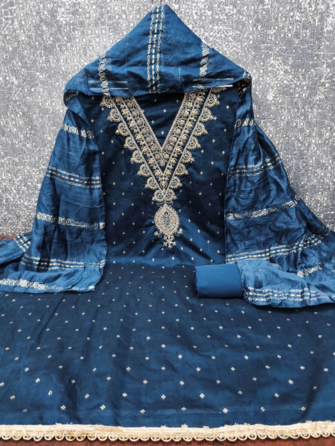 HERE&NOW Embroidered Unstitched Dress Material - Image 2