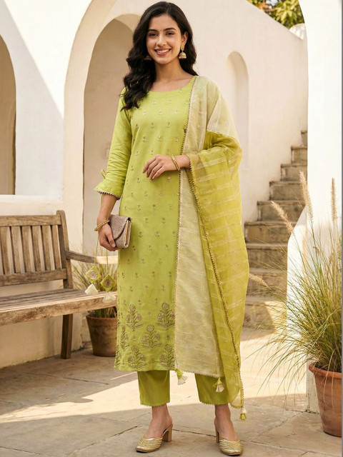 Indo Era Woven Design Organza Dupatta with Sequinned