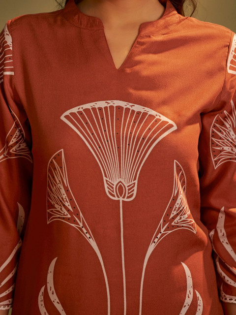 Anouk Printed V-Neck Top & Trousers Co-Ords - Image 5