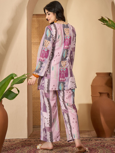 SANSKRUTIHOMES Embellished Round Neck Top & Trousers Co-Ords - Image 6