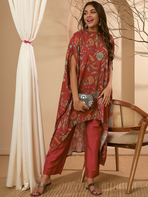 Anouk Printed Round Neck Top & Trousers Co-Ords