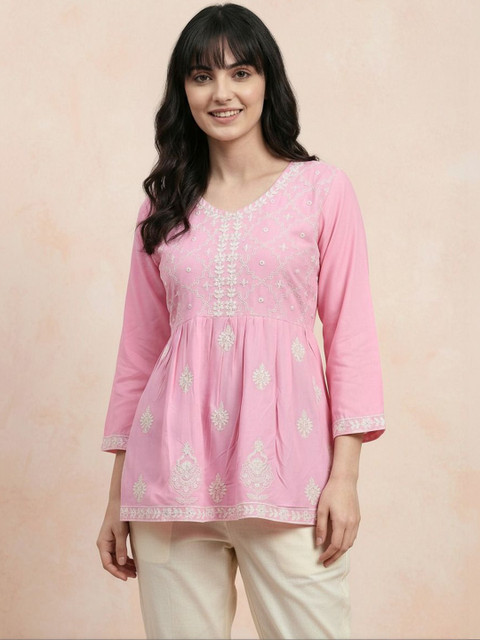 all about you Embroidered Ethnic Cotton Top - Image 6
