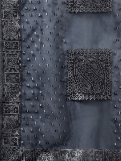 Indo Era Paisley Woven Design Organza Dupatta with Zari - Image 5