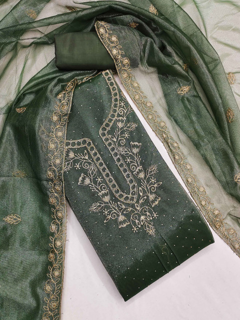 HERE&NOW Embroidered Unstitched Dress Material - Image 4