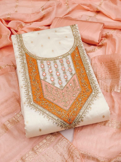 DWIJA FASHION Embroidered Unstitched Dress Material