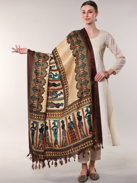 Exotic India Ethnic Motifs Printed Batik Dupatta