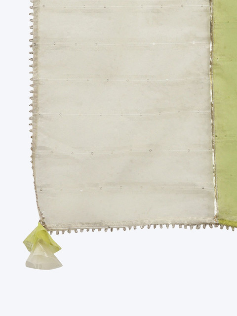 Indo Era Woven Design Organza Dupatta with Sequinned - Image 4