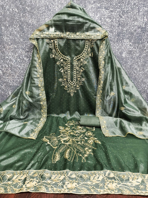 HERE&NOW Embroidered Unstitched Dress Material - Image 3