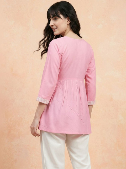 all about you Embroidered Ethnic Cotton Top - Image 4