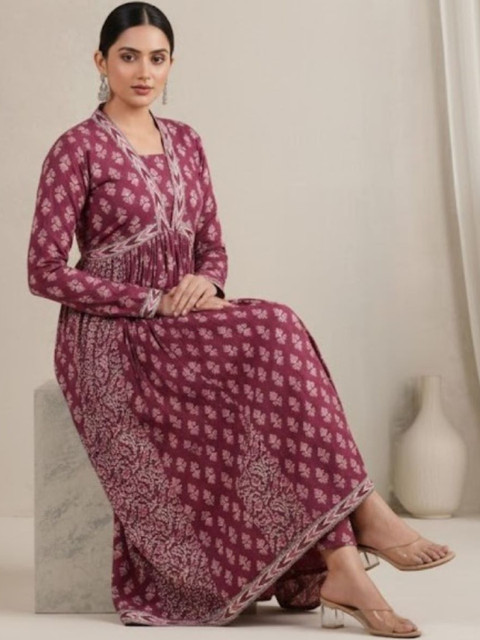 HERE&NOW Floral Print Fit & Flare Maxi Dress