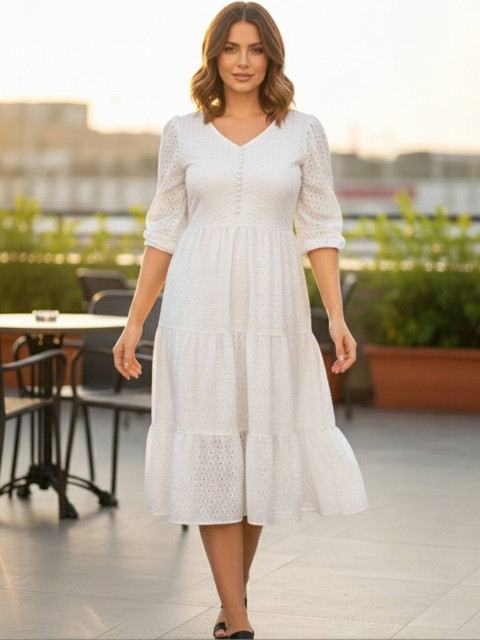 MENSBIT Fit & Flare Midi Dress