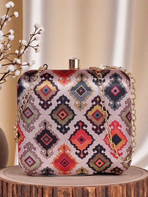 VRPS Handicrafts Printed Box Clutch