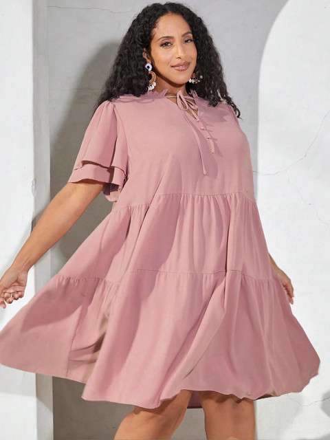 Sztori Flutter Sleeve A-Line Dress - Image 3