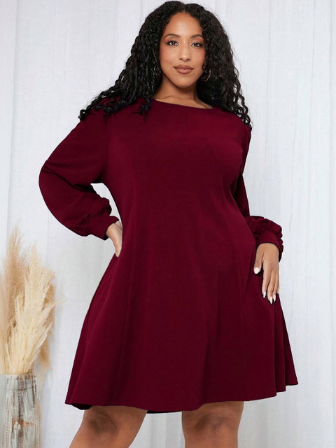 Sztori Puff Sleeve A-Line Dress