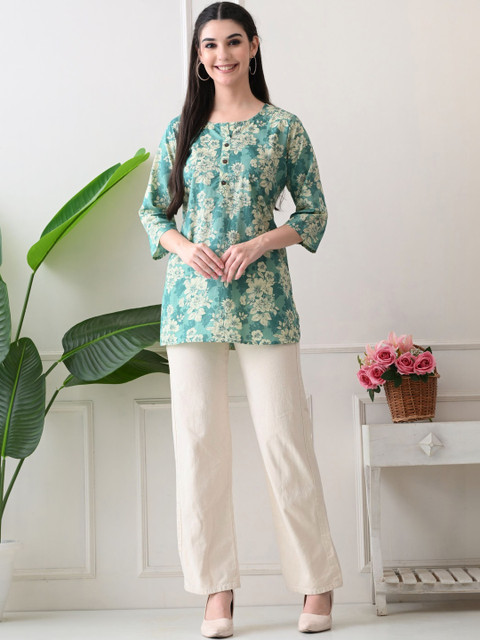 Anouk Mirage Floral Printed Pure Cotton Kurti