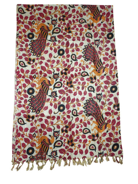 ivikta Printed Cotton Silk Kalamkari Dupatta - Image 2