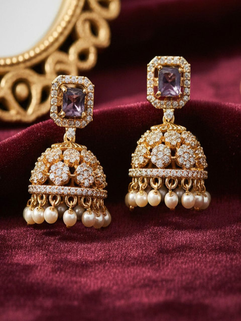 BlingNation Dome Shaped Jhumkas Earrings