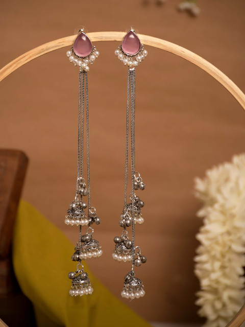 NAMAN ARTS Teardrop Shaped Drop Earrings