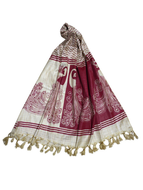 ivikta Printed Cotton Silk Kalamkari Dupatta
