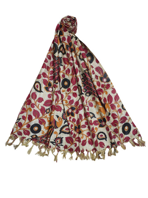 ivikta Printed Cotton Silk Kalamkari Dupatta