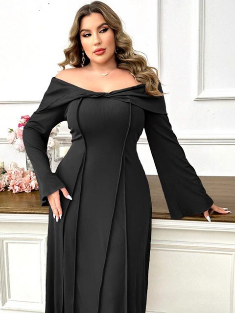 Sztori Off-Shoulder Sheath Midi Dress
