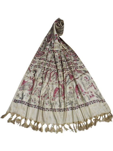ivikta Printed Cotton Silk Kalamkari Dupatta