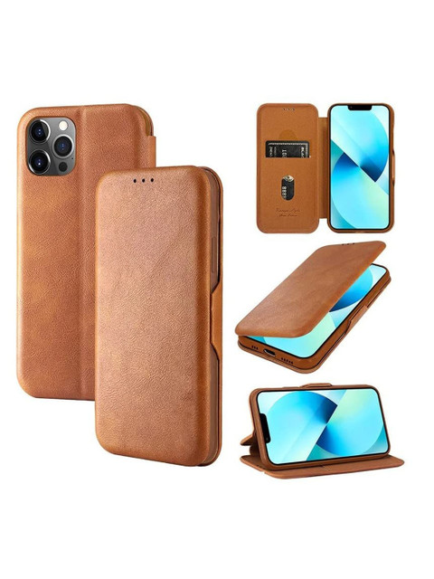 CASE CREATION Solid Printed iPhone 13 Pro Flip Case Mobile Accessories