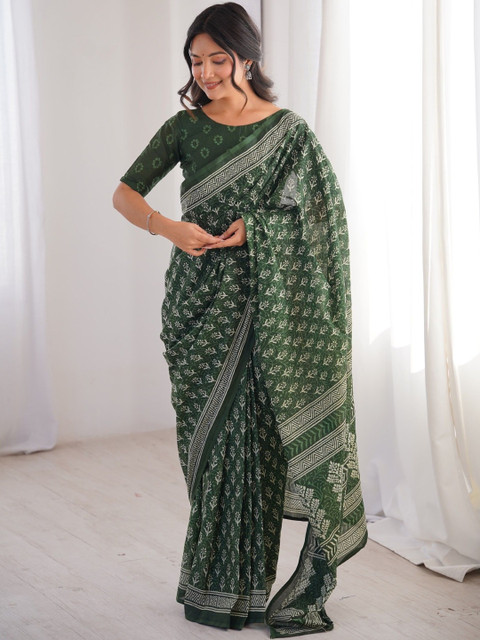 Sangria Printed Bagru Sarees