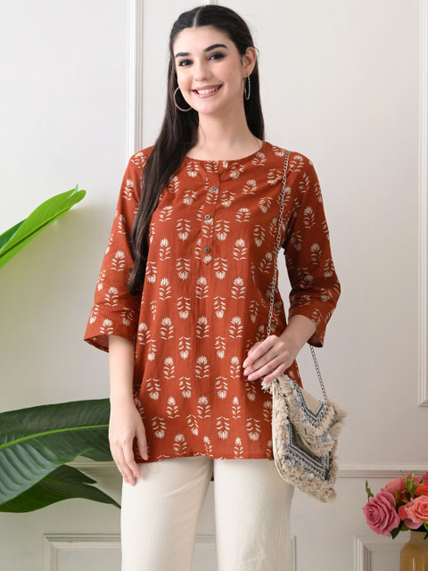 Anouk Mirage Botanical Printed Pure Cotton Kurti