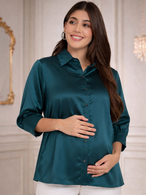 angloindu Women Classic Maternity Shirt