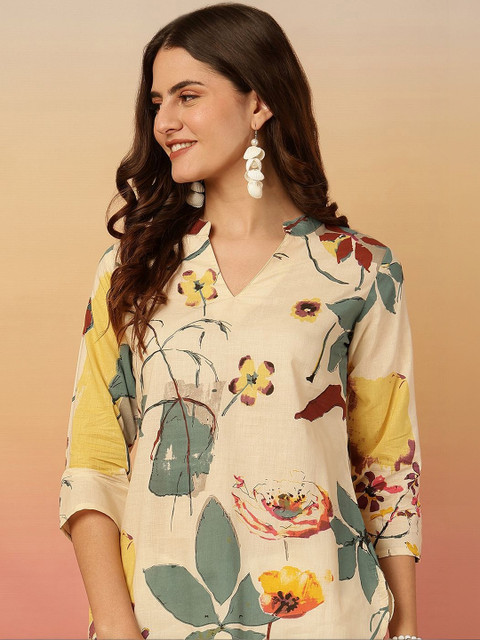 Anouk Mirage Floral Print Cotton Top - Image 2
