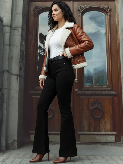 KASHIAN Women Bootilicious Bootcut High-Rise Stretchable Jeans