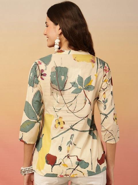 Anouk Mirage Floral Print Cotton Top - Image 6
