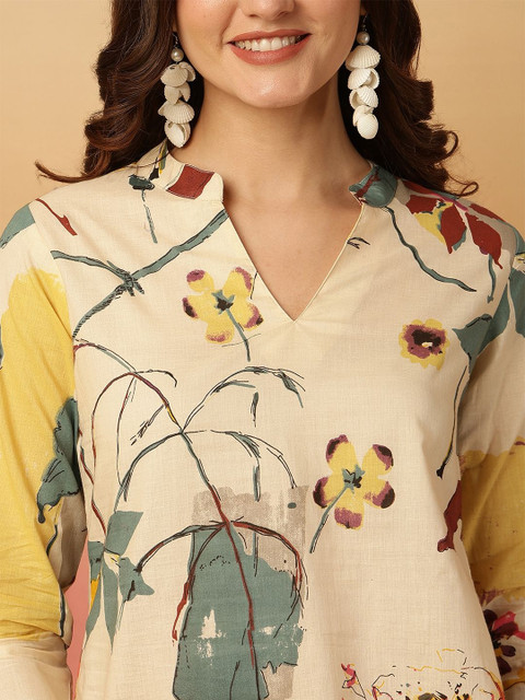 Anouk Mirage Floral Print Cotton Top - Image 4