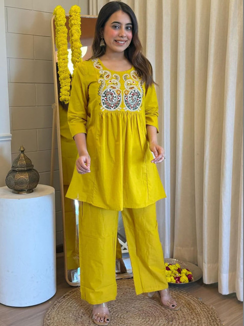 KALINI Embroidered Tunic With Trousers Co-Ords