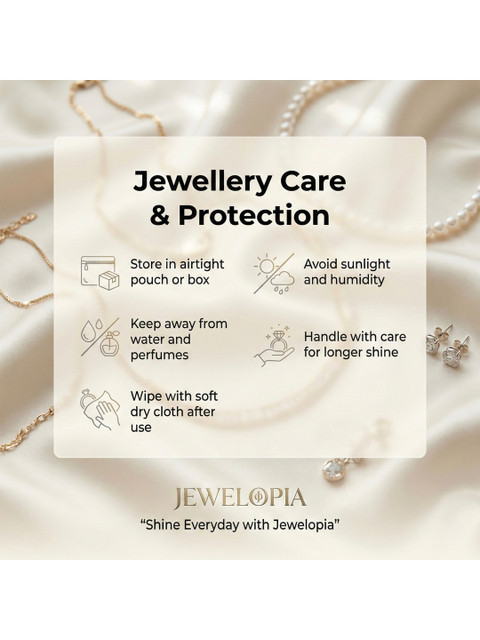 JEWELOPIA Gold-Plated Artificial Beads Anklet - Image 4