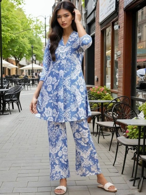 HERE&NOW Printed Tunic With Trousers Co-Ords